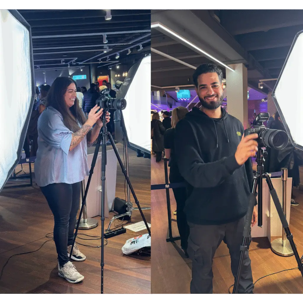 Odessa en Arif achter de camera. Zo weet je wie er achter het bedrijf Betond Borders Productions zit